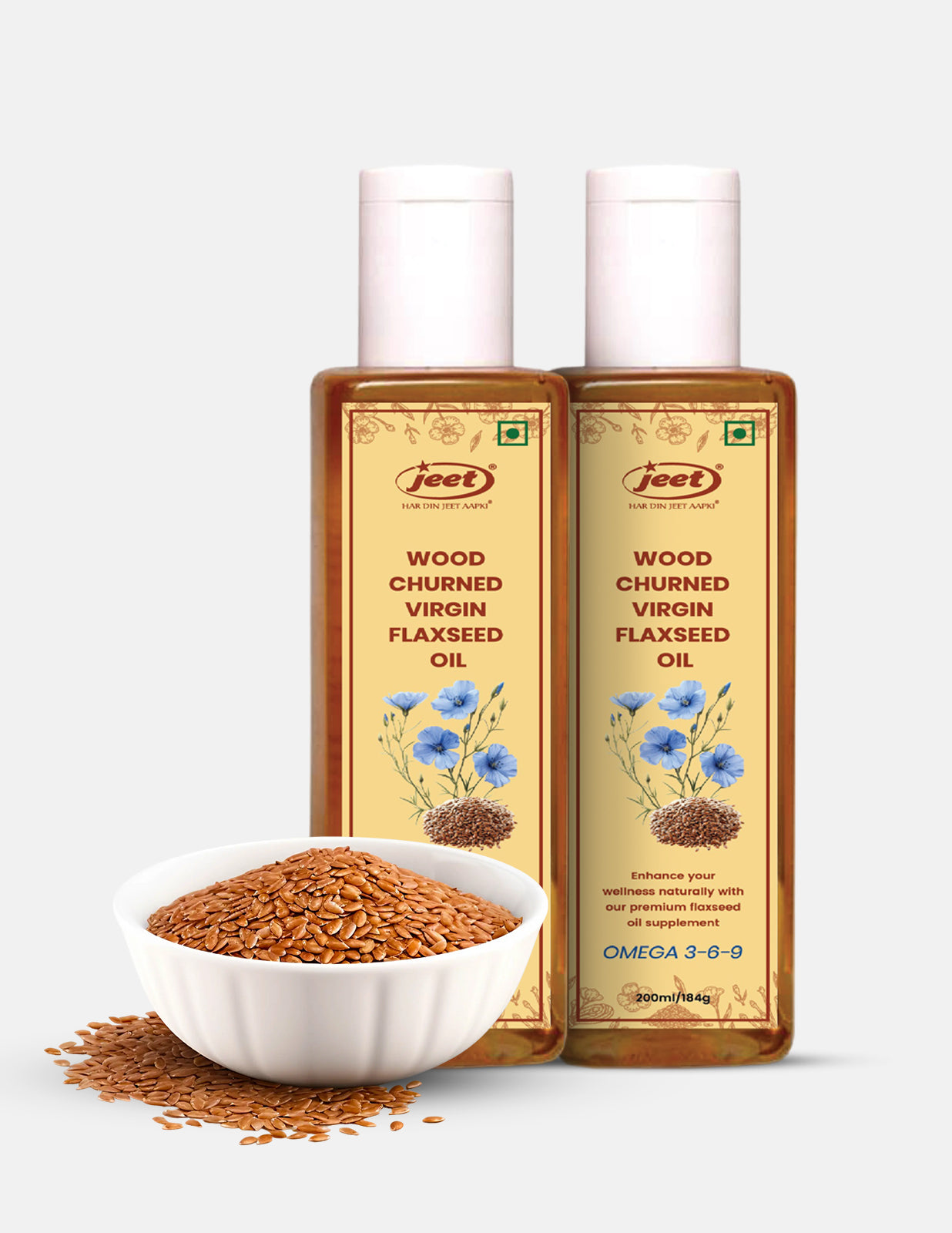 Wood Churned Virgin Flaxseed Oil